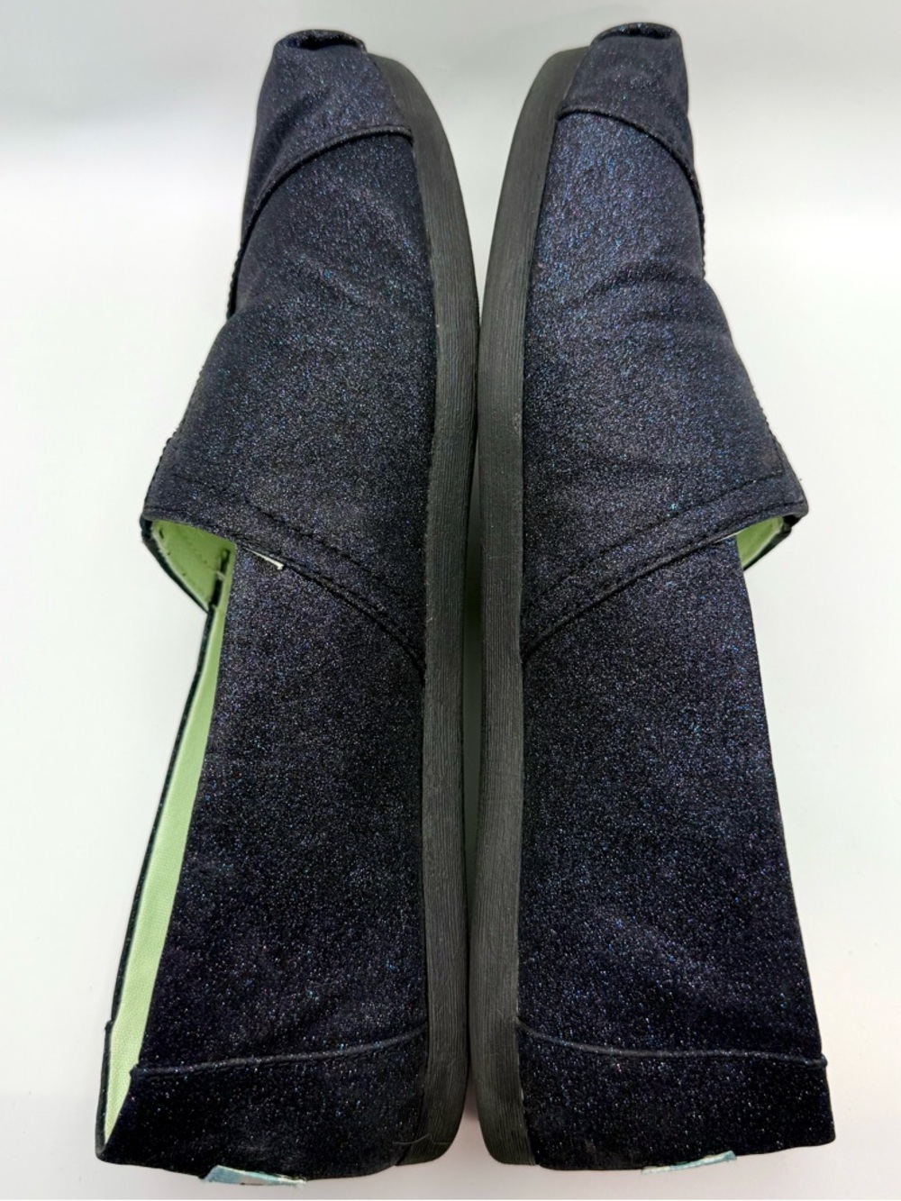 TOMS-Alpargata-Midnight Blue Sparkle Glitter Embroidered Fox-Size 8.5-In Box-EUC - Picture 5 of 16